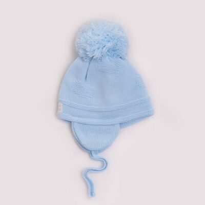Pastels & Co Blue PomPom Hat