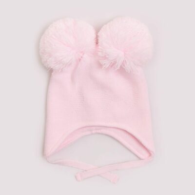 Pastels & Co Pink Double PomPom Hat