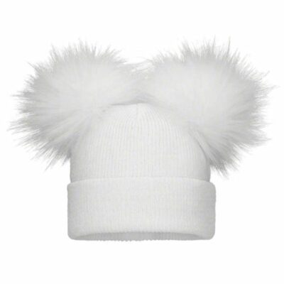 Pom Pom Envy White Baby Knit Double