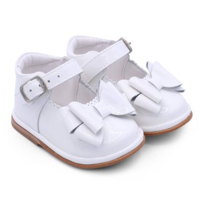 Borboleta Catia White Patent Shoes