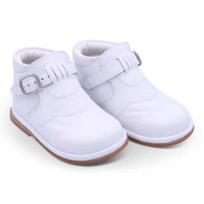 Borboleta Diego White Leather Shoes