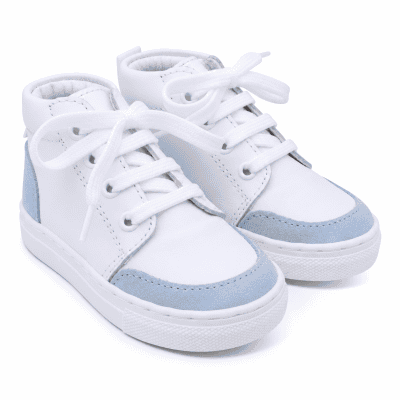 Borboleta Luca White Leather Boots