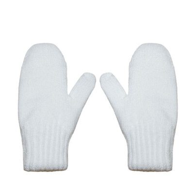 Pom Pom Envy White Mitts