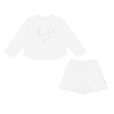 Pastels & Co Daisy Ivory Shorts Set 312C