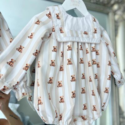 Little Ann's Beige Teddy Romper