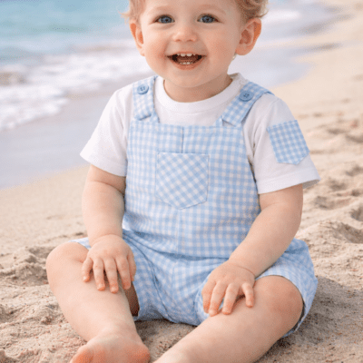 Pastels & Co Ross Blue Dungaree Set 807A