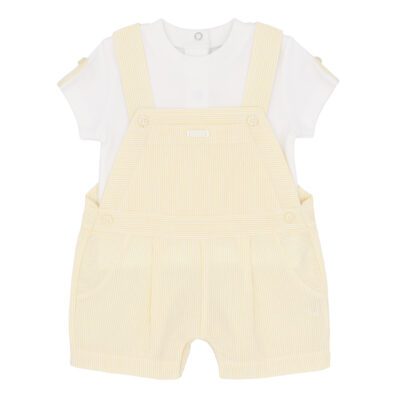 Amore Lemon Stripe Dungaree Set 0062