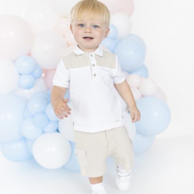 Blues Baby St Malo Beige Shorts Set 3046