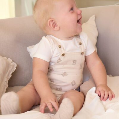 Mayoral Baby Beige Dungaree Set 1621