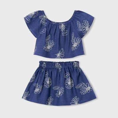 Mayoral Linen Skirt Set 3947