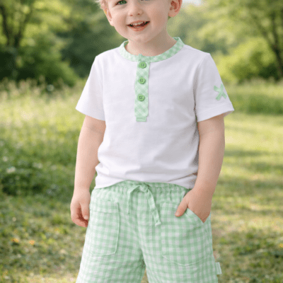 Pastels & Co Roger Mint Shorts Set 807D