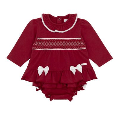 Amore Smocked Red Jam Pants Set AM0095