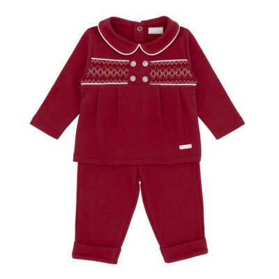 Amore Smocked Red 2 Piece Set AM0097