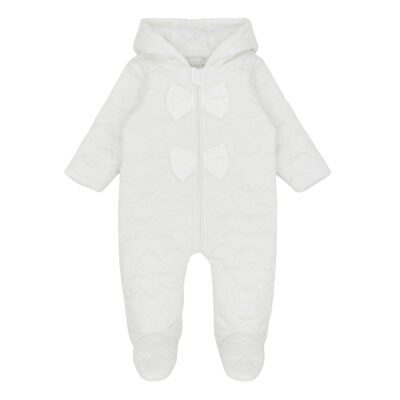 Amore Quilted White Pramsuit AM0110
