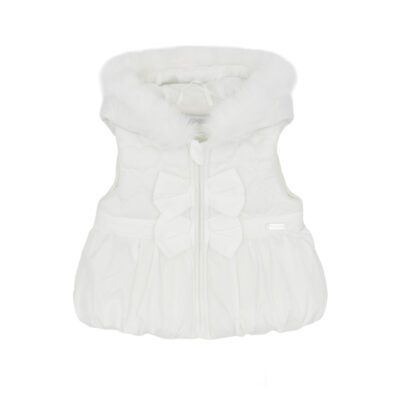 Amore White Gilet With Bows AM0111