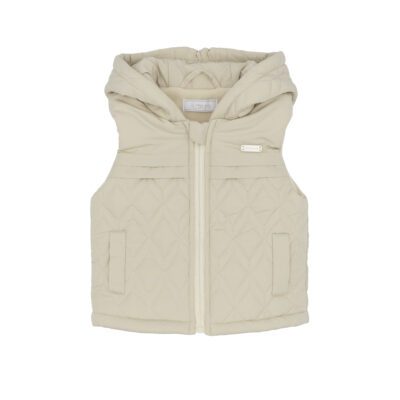 Amore Quilted Beige Gilet AM0114
