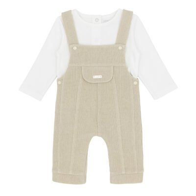 Amore Beige Knit Dungaree Set AM0132