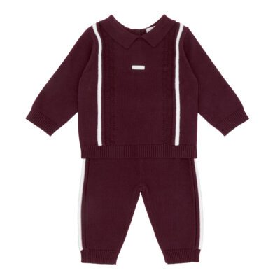 Blues Baby Bergen Bordeaux Knit Set 3131