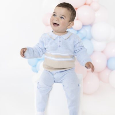 Blues Baby Hamar Blue Knit Set 3135