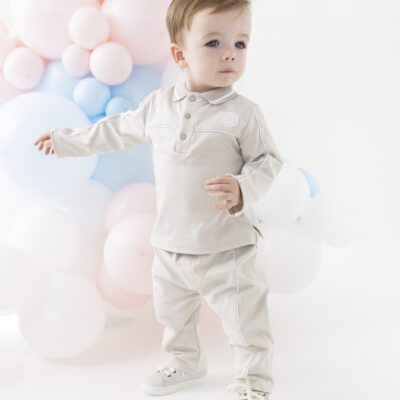 Blues Baby Hammel Beige Polo Set 3244