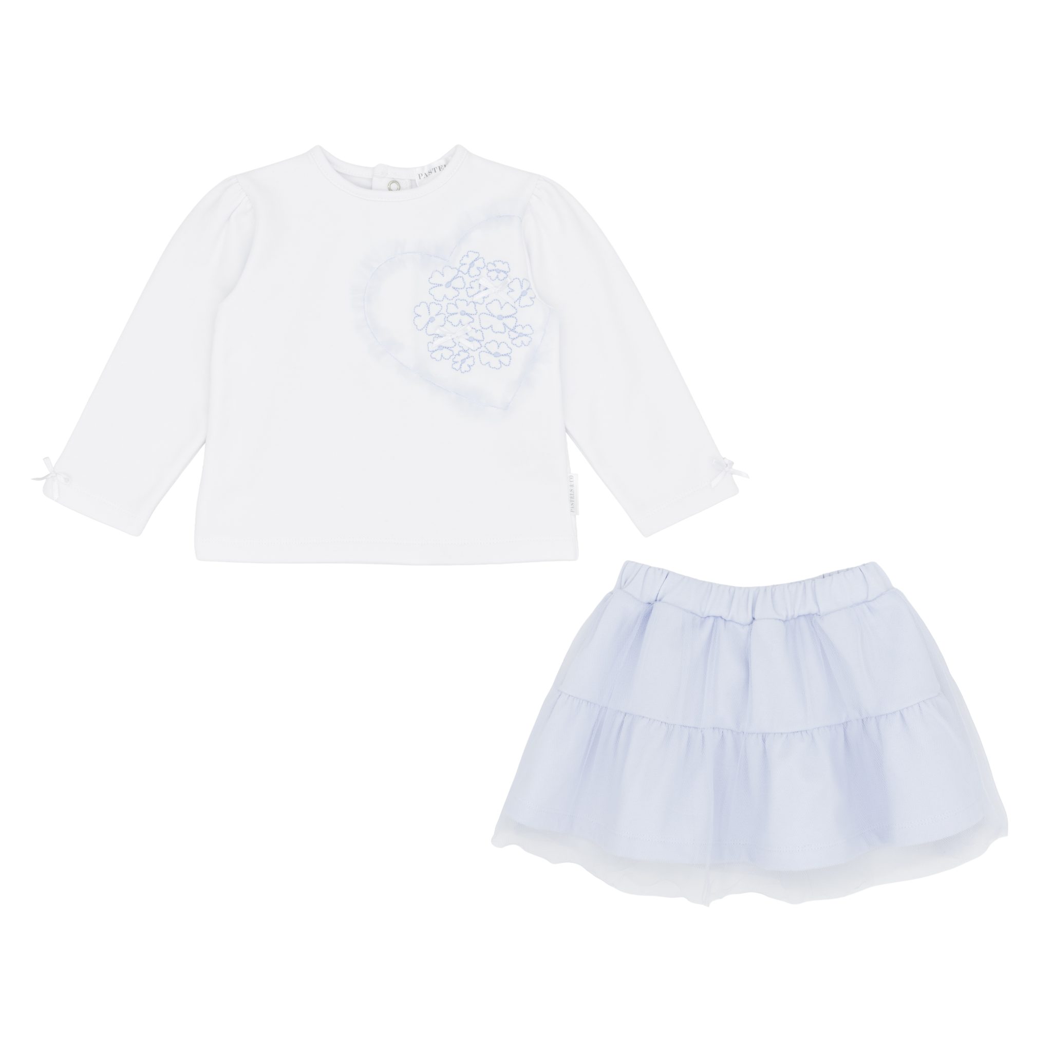 Pastels & Co Snow Blue Skirt Set 20-04B