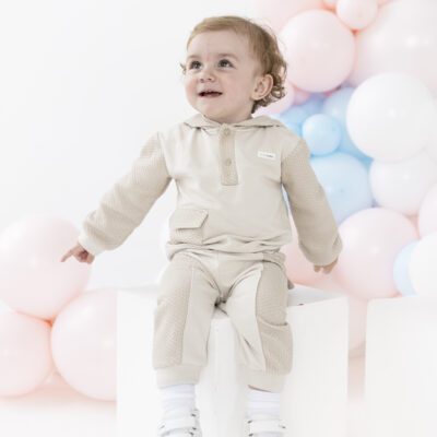 Blues Baby Oslo Beige Hooded Set 3226