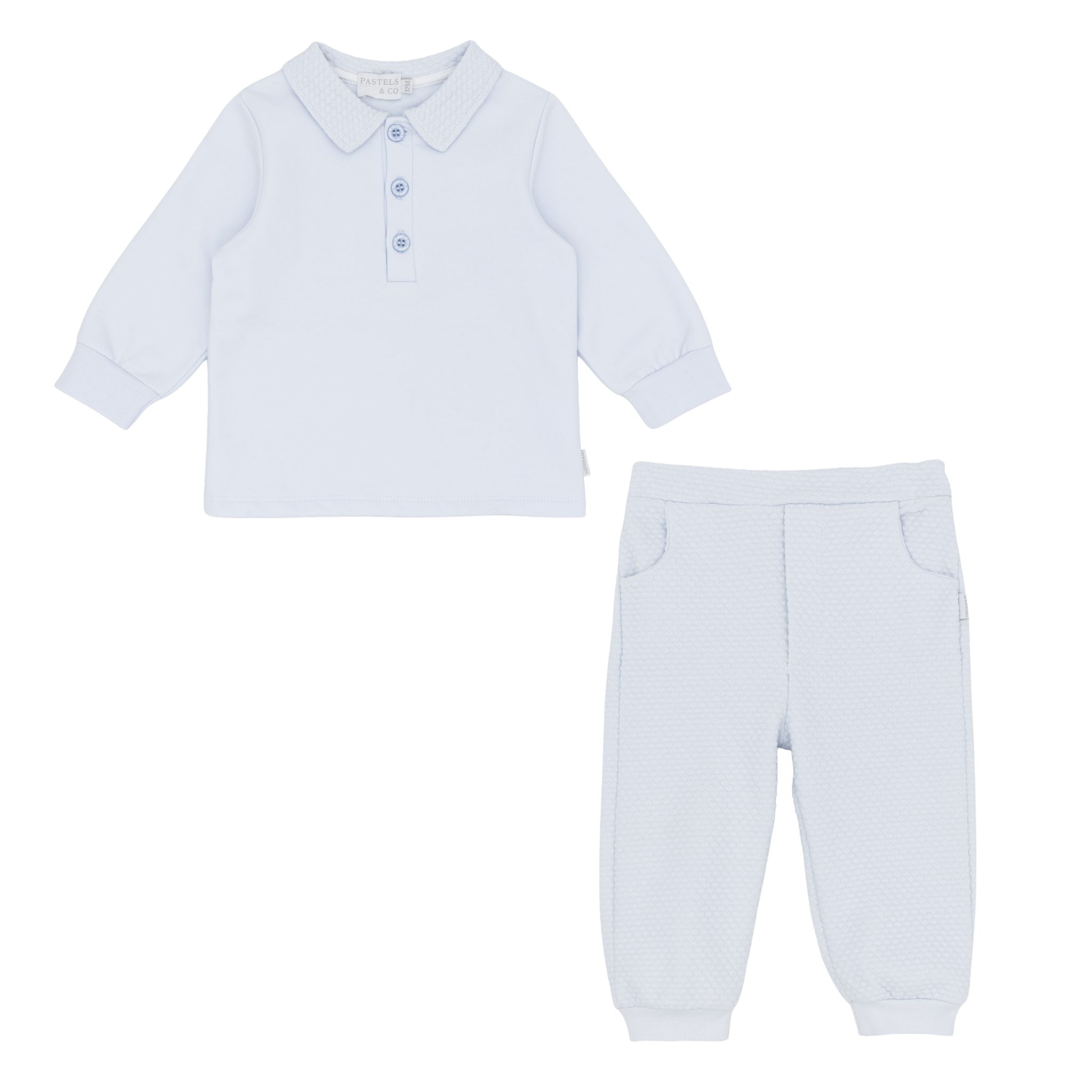 Pastels & Co Skye Blue Polo Set 10-04A