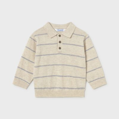 Mayoral Toddler Beige Knit Polo 2104