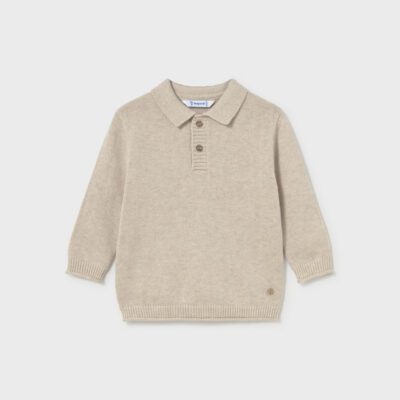 Mayoral Toddler Beige Knit Polo 2376