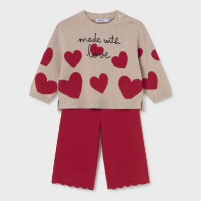 Mayoral Toddler Red Trousers Set 2556