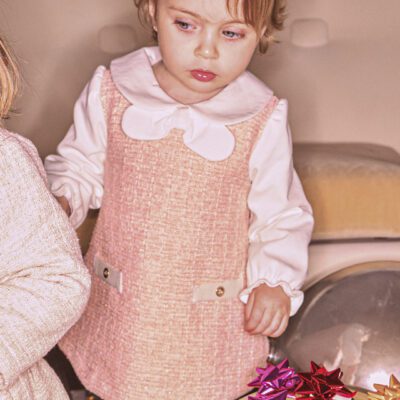 Mayoral Toddler Pink Tweed Dress 2947
