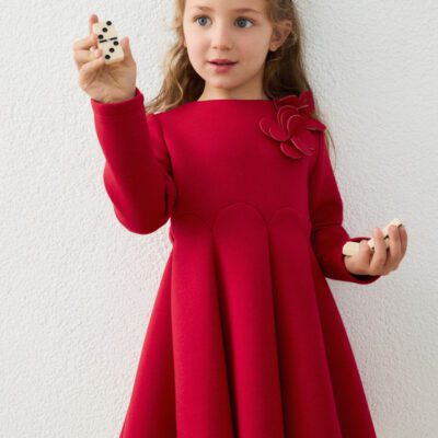 Mayoral Red Neoprene Dress 4928