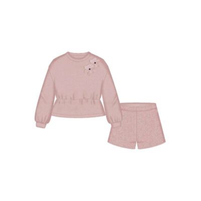 Mayoral Pink Sequin Shorts Set 4231