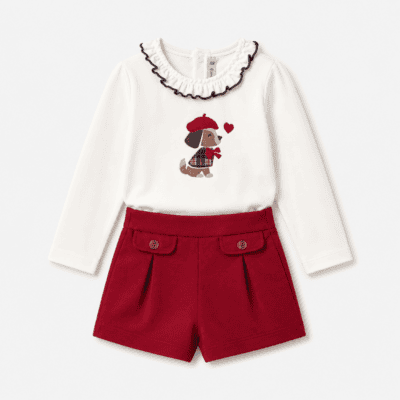 Mayoral Toddler Red Shorts Set 2090/2202
