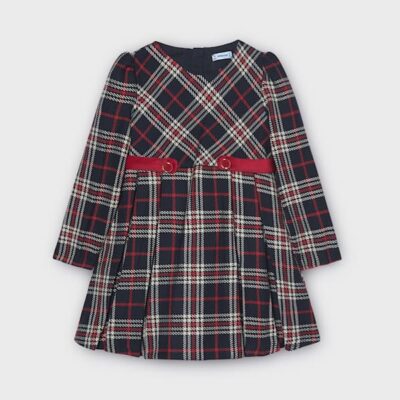 Mayoral Navy Tartan Dress 4923