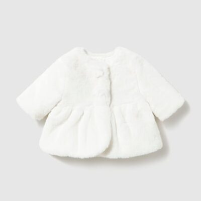 Mayoral Baby Cream Fur Coat 2406
