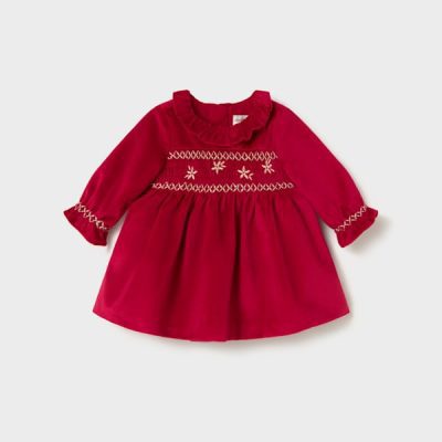 Mayoral Baby Red Velvet Dress 2807