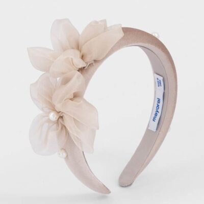 Mayoral Champagne Velvet Headband 10314