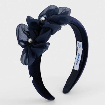 Mayoral Navy Velvet Headband 10314