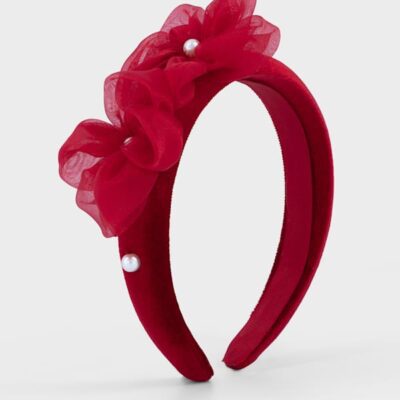 Mayoral Red Velvet Headband 10314