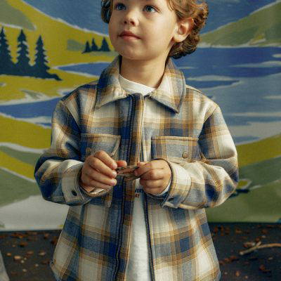Mayoral Blue Check Jacket 4466